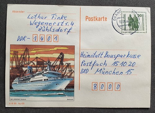 Ganzsache ddr 1990 arkona - ddr,