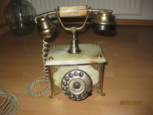 Nostalgisches marmor telefon - marmor,
