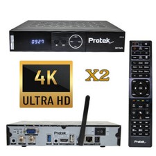 Protek 4K X2 TWIN 2xDVB-S2 Satelliten Receiver UHD LAN WiFi USB 2160p IPTV NEU
