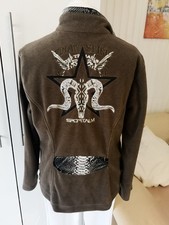 Jacke, Fleecejacke, Sportalm Kitzbühel, braun, mit animal print