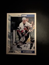 UWE KRUPP ORIGINAL AUTOGRAMM 1993-94 Score #87 NEW YORK ISLANDERS