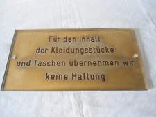 Garderoben schild aus - schild,
