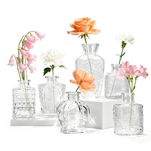 Kleine vasen set glas vintage - kleine,