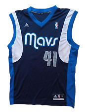 Adidas Dirk Nowitzki Dallas Mavericks Jersey NBA Trikot navy blau alternate S