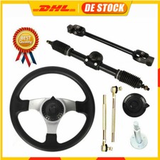 Go Kart-Lenkrad,Lenkgetriebe Lenkrad Montage Lenkung Satz für 110cc Go Kart  