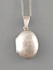 9325176-d 925er Silber Medaillon-Anhänger oval an Kette