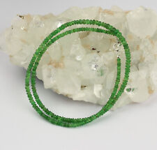 Tsavorit Kette Rondell Grüne Granat Glatt Geschliffen Halskette Geschenk 44,5 cm