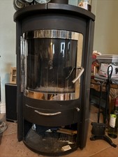 Hark Kaminofen mit Kacheln (grau)