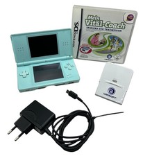 Nintendo DS Lite Konsole Türkis Handheld Gebraucht Zubehörpaket Ladekabel Spiel