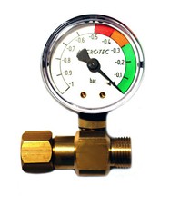 Microtec Unterdruckmanometer G 3/8" - Verschmutzungsanzeiger inkl. T-Stück