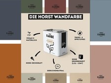 Vegane, bunte Wandfarbe 2,5 L. Matt Premium ökologisch, hohe Deckkraft HORST