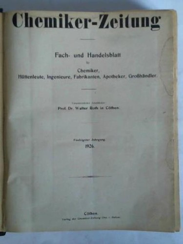 Chemiker zeitung fach und - fach-,