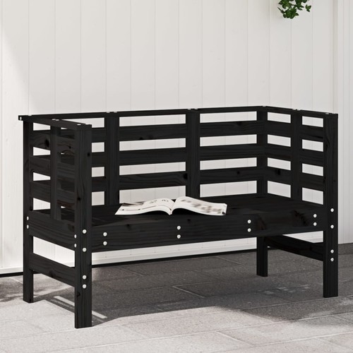 Gartenbank schwarz 111 - gartenbank, 111,5x53x71