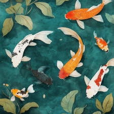 Wandtattoo Aufkleber Koi Fisch