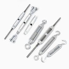 SPANNSCHLOSS Wantenspanner Seilspanner Spannschraube Gabel Drahtseil Schäkel NEU