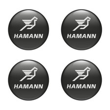 4st Aufkleber Hamann Logo für Radkappen Nabendeckel Felge Silicone Embleme
