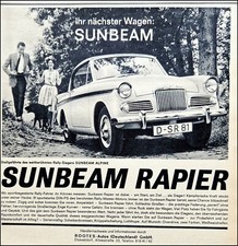 Sunbeam Rapier , originale Werbung aus 1962