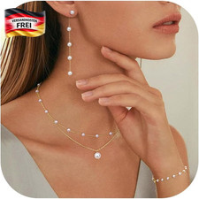Perlenkette Ohrringe Armband