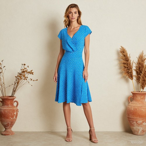 Retro rockabilly midi kleid - rockabilly,