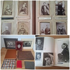 Konvolut antike Fotoalben,Portraits,Soldaten,Frauen Kinder,Handwerk,18.Jhd-1950