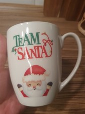 Weisse Beckys Keramik Tasse mit Weihnachtsmann ? "Team Santa"