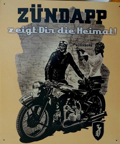 Blechschild zündapp zeigt - blechschild,