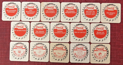 14x bierdeckel coca cola was - coca,