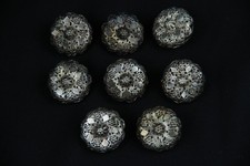 8x Trachtenknöpfe Frauentracht Bayern Silberfiligran durchbrochen rund versilber