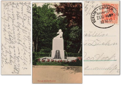 Rostock wallatbrunnen 1917 - rostock,