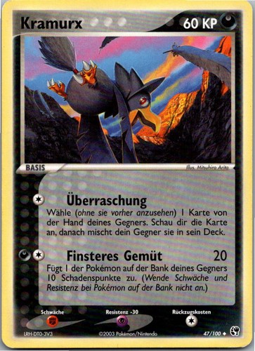 Pokémon kramurx 100 ex - pokémon, 47/100