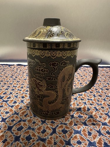 Yixing clay mug with tea - mug,