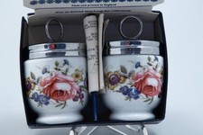 2 x Dekor Sommerblumen OVP mit Anleitung Royal Worcester Egg Coddler