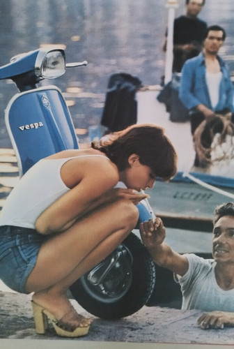 Vespa poster blaue sprint - blaue,