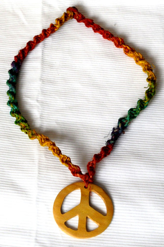 Hals kette peace regenbogen - peace,