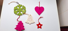 Christbaumschmuck - 5 x Baumbehang aus Filz - sehr gut