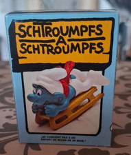 Superschlumpf auf Schlitten