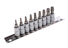 BGS Bit-Einsatz-Satz Antrieb Innenvierkant 1/4" T-Profil für Torx T10-T50