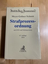 Strafprozessordnung Kommentar 67. Auflage Meyer-Goßner Schmitt