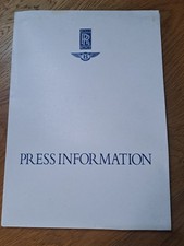 Rolls Royce Press Information
