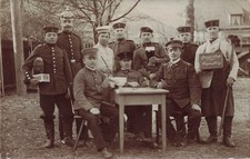 Fotokarte 1.WK  Soldaten Karten spielen Pickelhaube Württemberg Calw