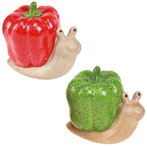 Deko schnecken keramik paprika - schnecken,