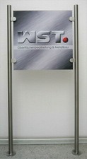 Edelstahl Werbeschild Ständer