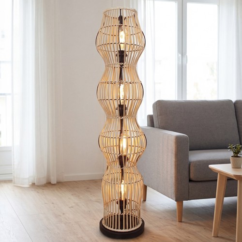 Stehleuchte bambus wohnzimmer - bambus,