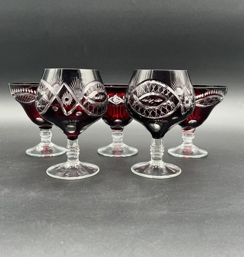 Konvolut rubinrote kristall - 5x,