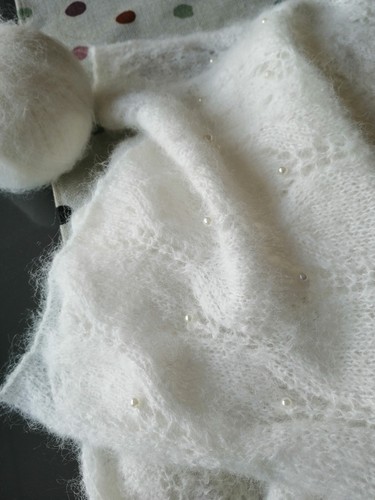 Handarbeit schal ajour - schal, mohair
