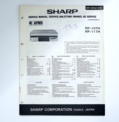 Original sharp 107h 117h - original, rp-107h/rp-117h