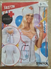 Fasching Karneval Karnevalskostüm Damen Kostüm Doktor Ärztin T-Shirt Gr.S 36/38