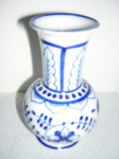 Vintage blau-weiße Vase mit