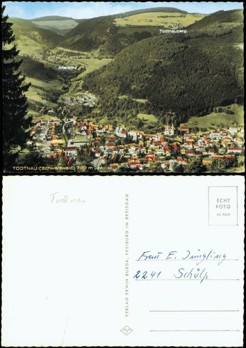 Ansichtskarte todtnau stadt - ansichtskarte,