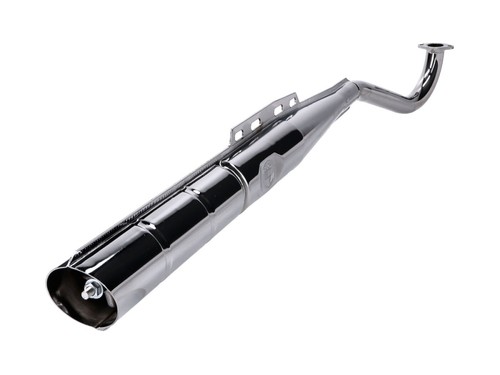 Auspuff chrom 28mm mit - , logo